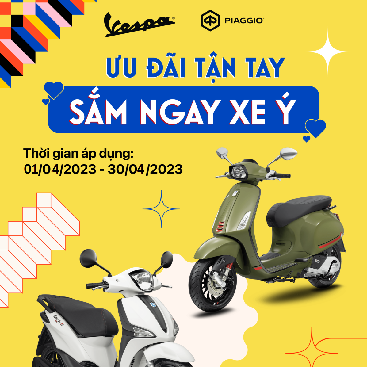 Ưu đãi tận tay - Sắm ngay xe Ý